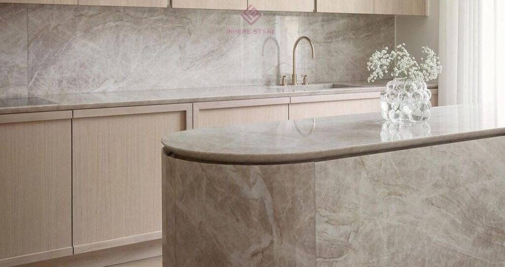 taj mahal quartzite kitchen