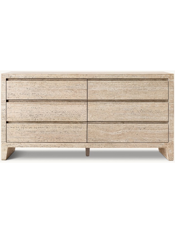 Travertine 6-Drawer Dresser